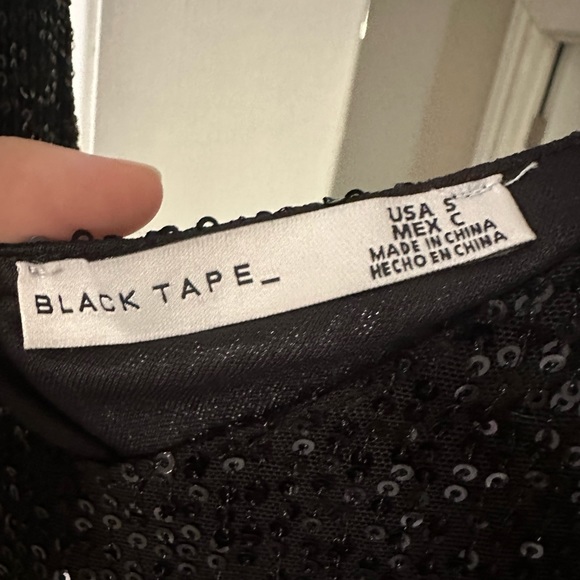 Black Tape Midi Dress - Picture 9 of 10